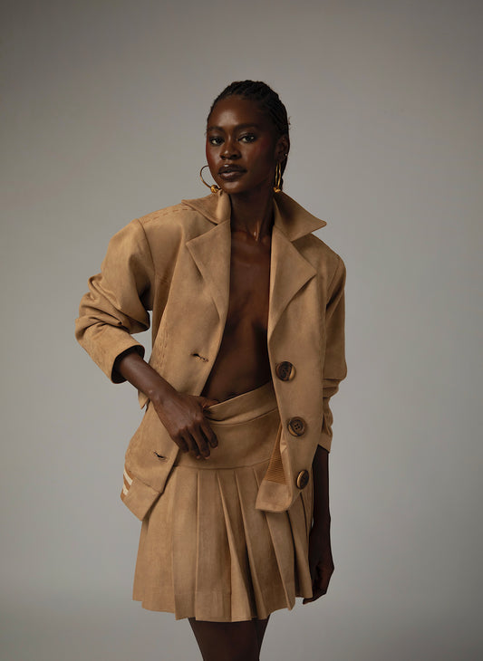 Lana Suede Bomber Jacket