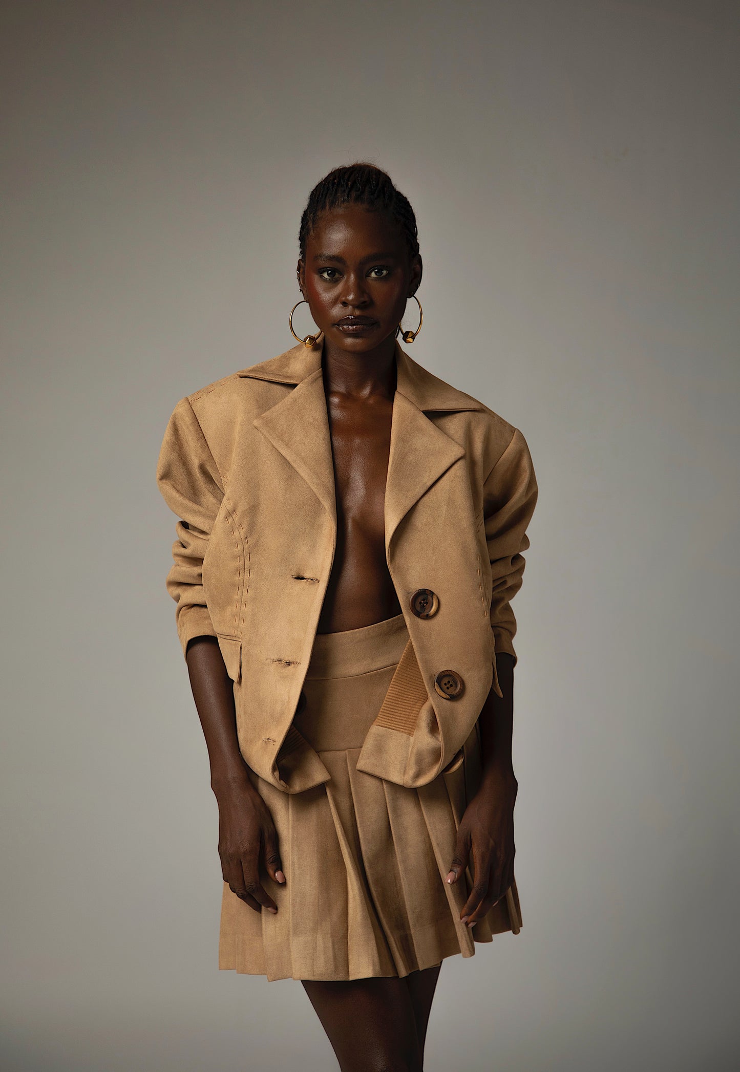 Lana Suede Bomber Jacket