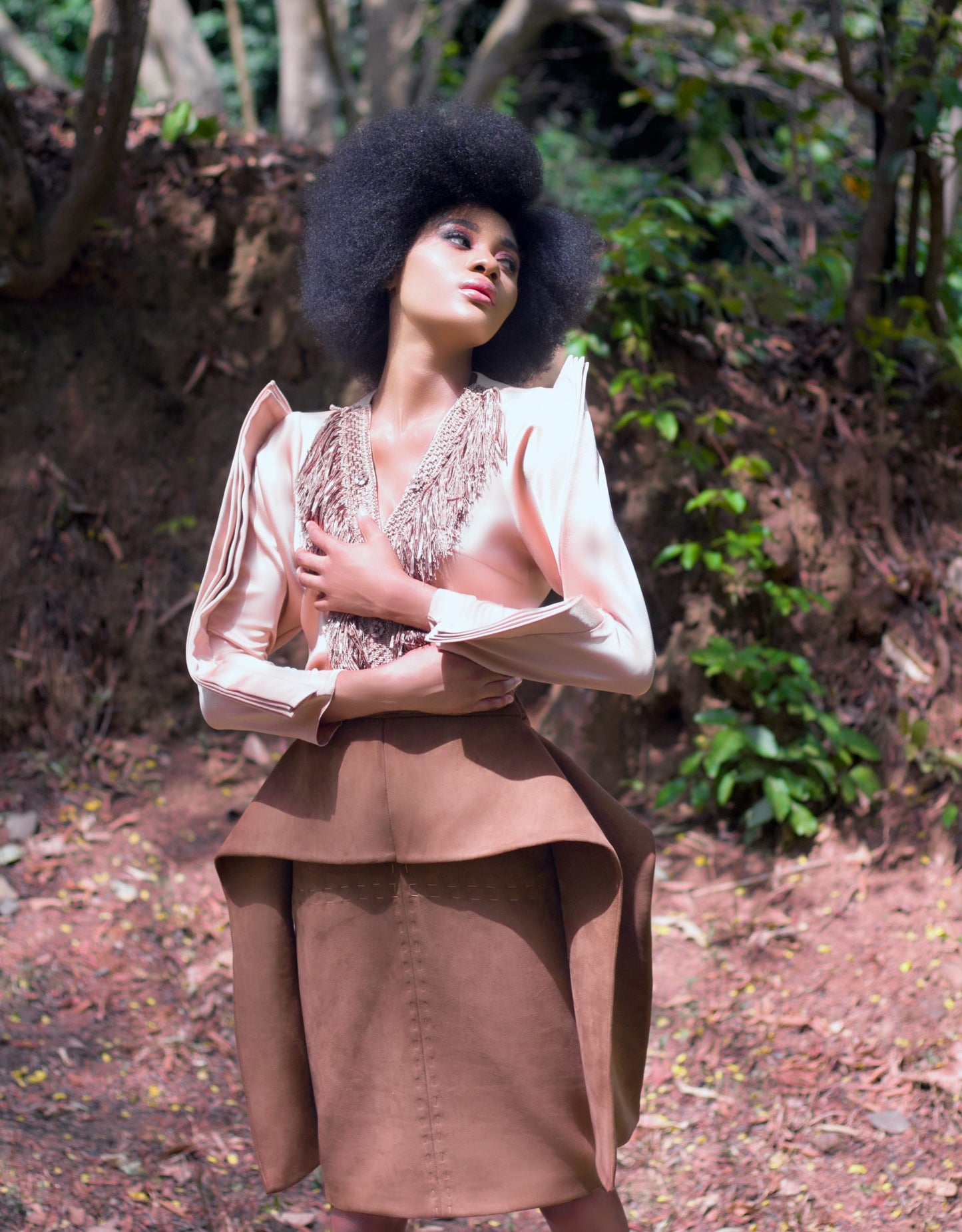 Fluff Blouse and Winged skirt