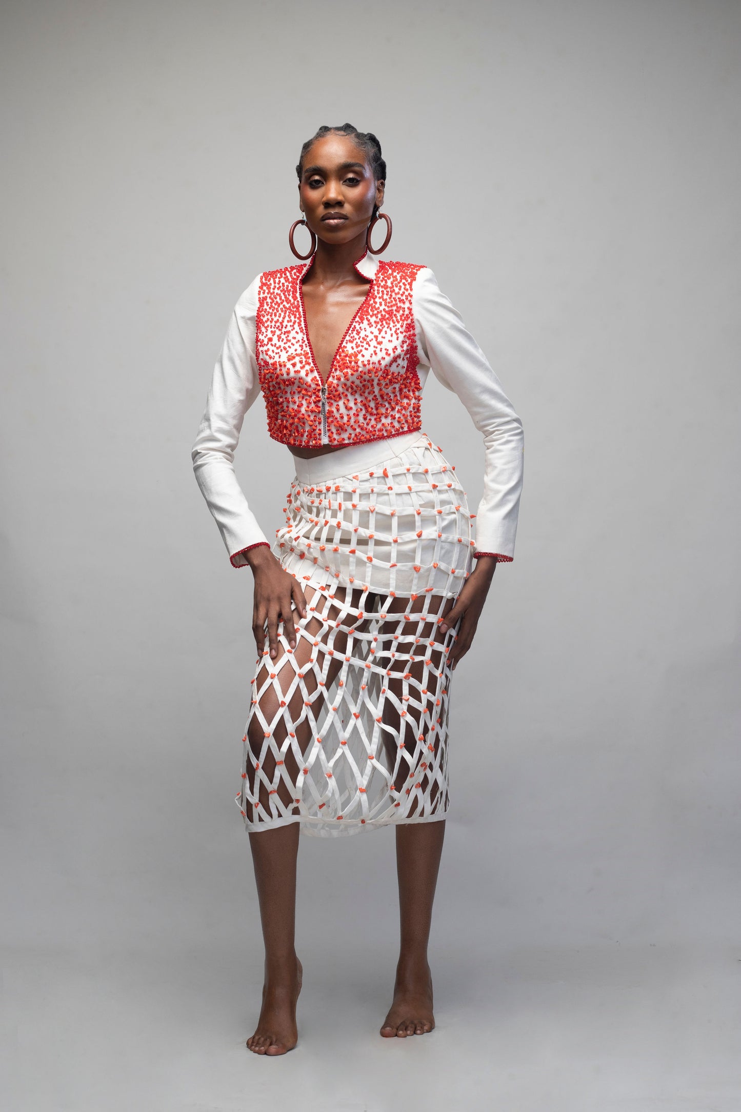 Ari Crop Jacket and Skirt Set