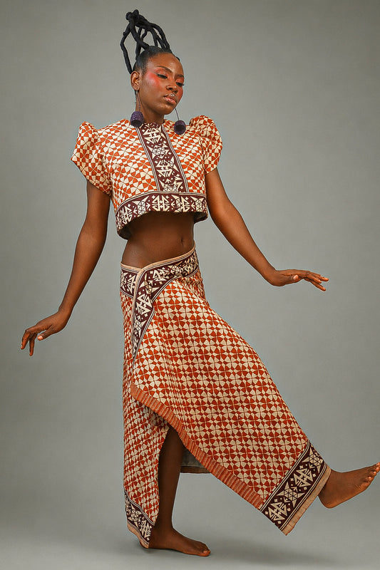 Okwu Top and Skirt Set