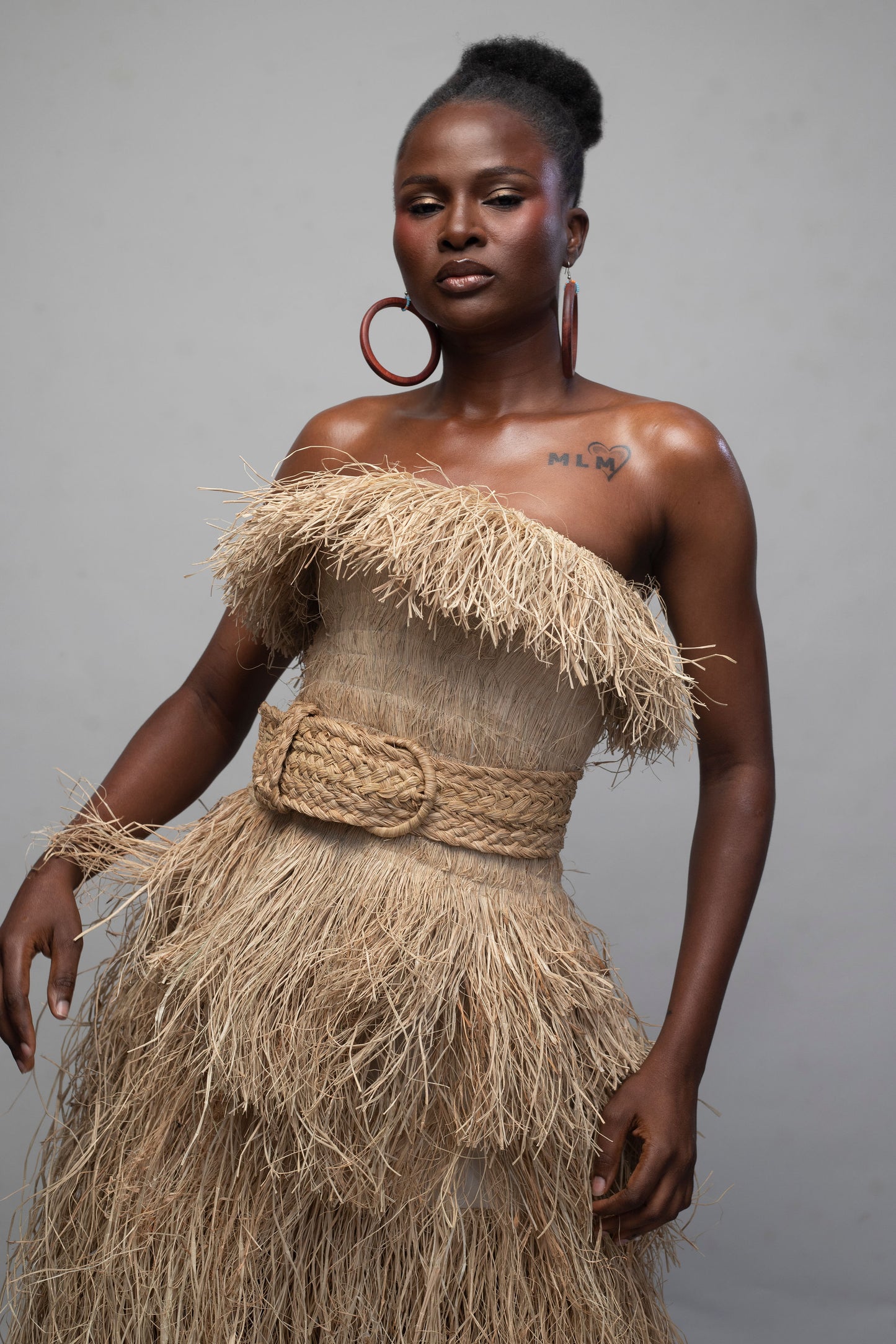 Long Numa Raffia Dress