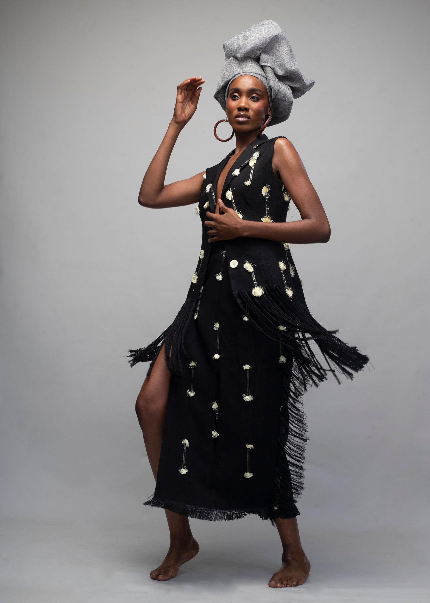 Lolo Armless Jacket and Skirt Set