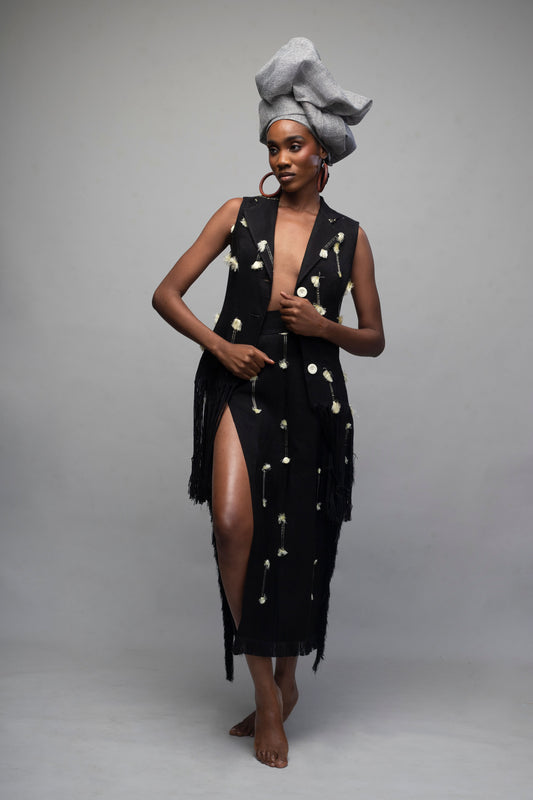 Lolo Armless Jacket and Skirt Set