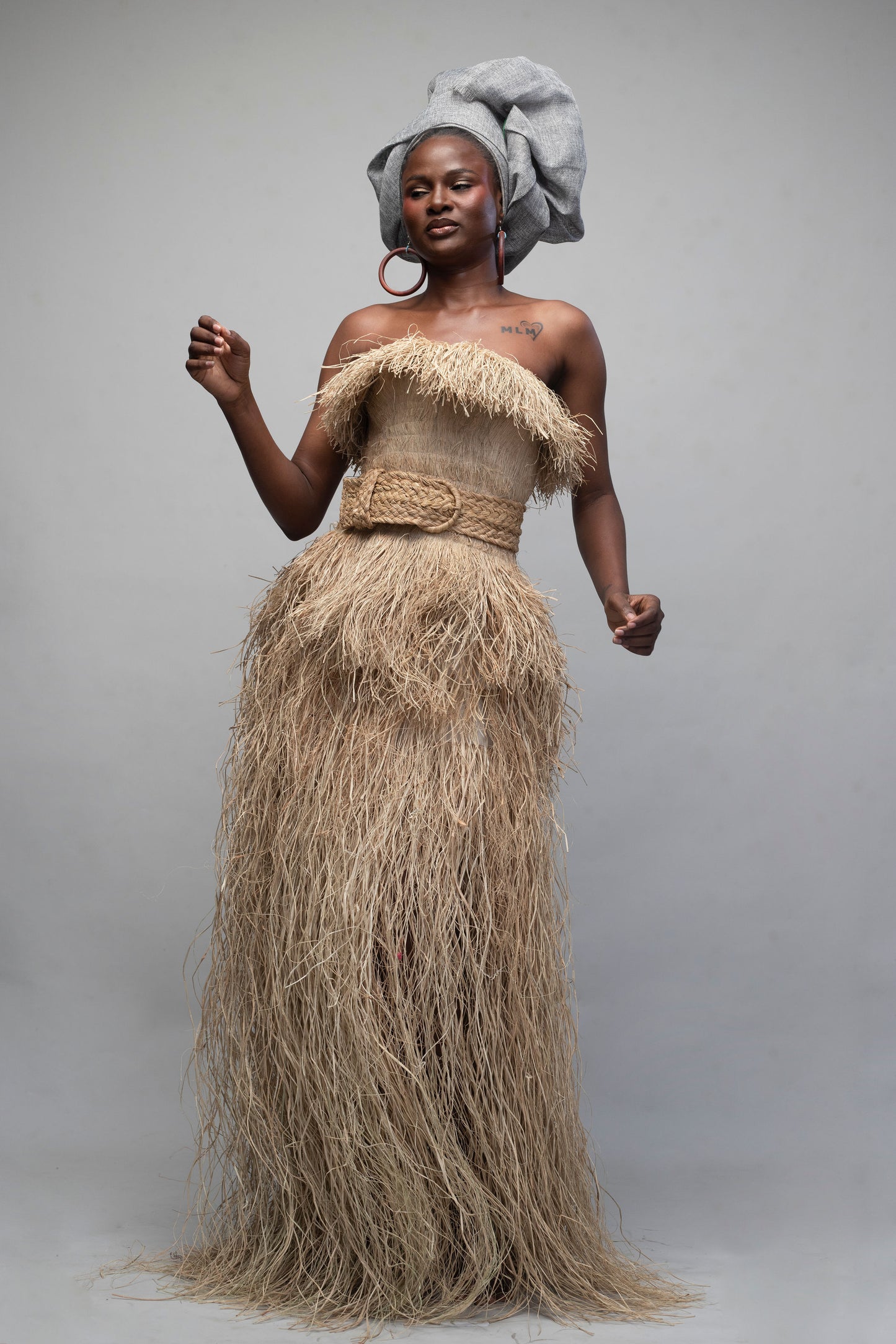 Long Numa Raffia Dress