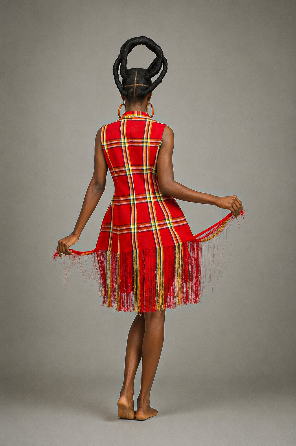 Nganga Armless Jacket and Skirt Set
