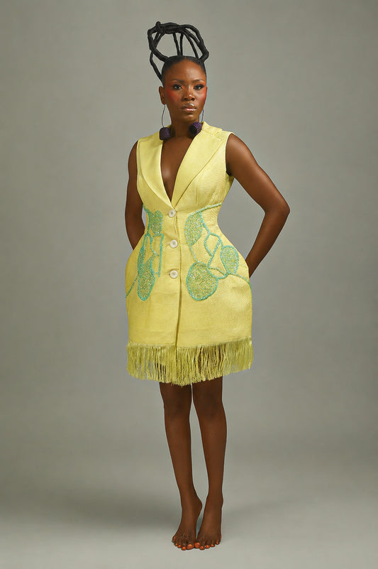 Oiza Handwoven Silk Dress