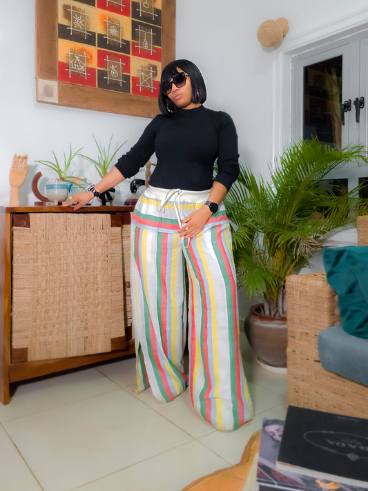 Woven Multi-colour Stripe Pant