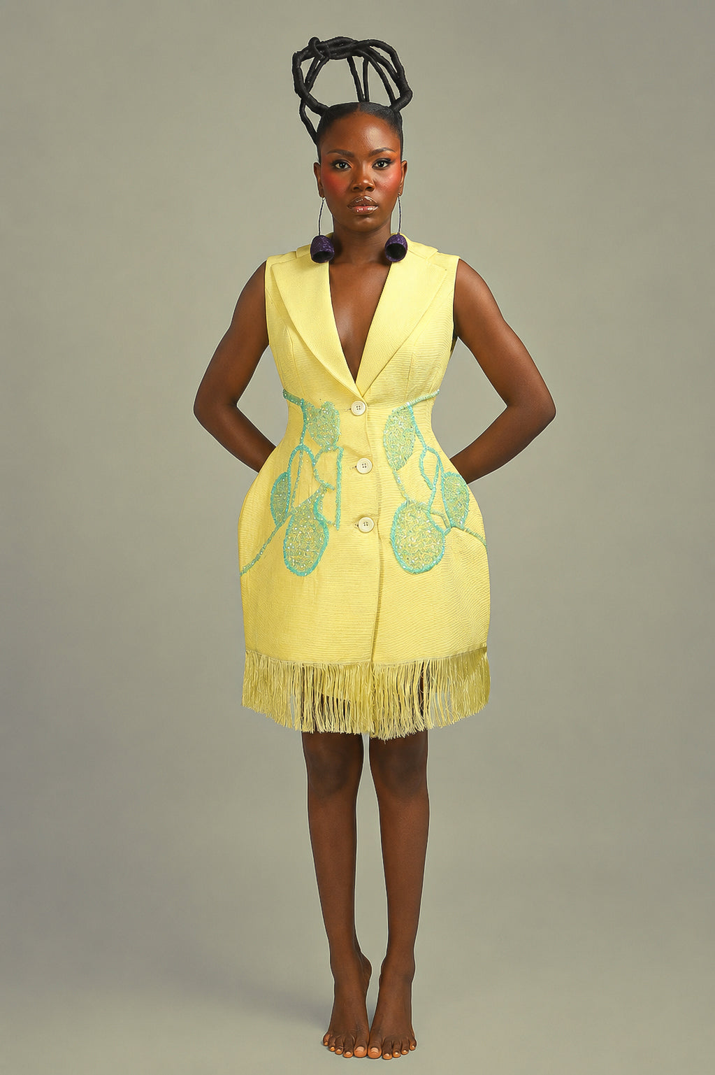 Oiza Handwoven Silk Dress